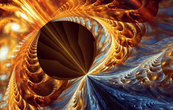 Picture blue, gold, color, fiat lux