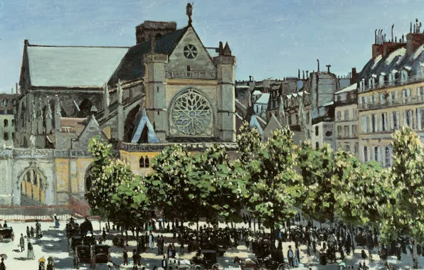 Picture picture, Church, the urban landscape, Claude Monet, Saint-Germain-l Osera