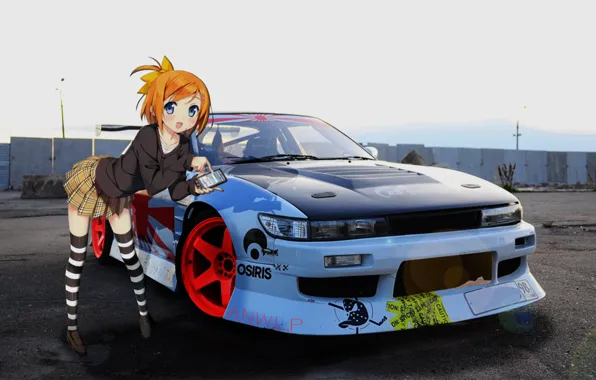 Car, machine, girl, anime, jdm, anime, madskillz