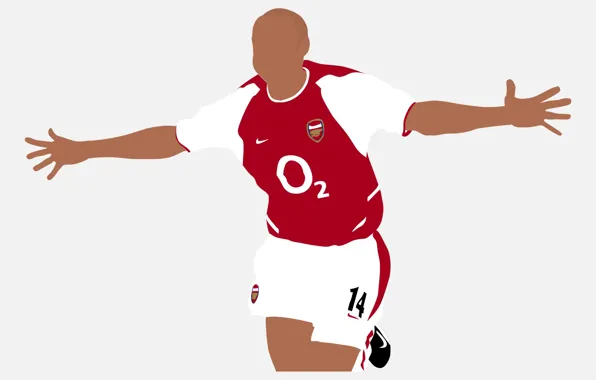 Picture simple, Thierry Henry, Gunner, French footballer, h3nra, art_by