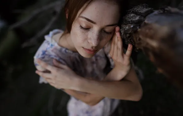 Picture Aleks Five, freckles, dress, girl, Elizabeth Mills