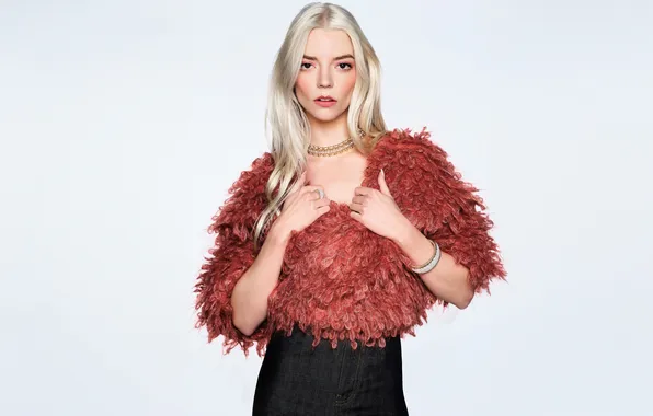 Look, pose, background, skirt, portrait, hands, actress, blonde