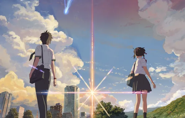 Picture girl, art, guy, Kimi no VA On