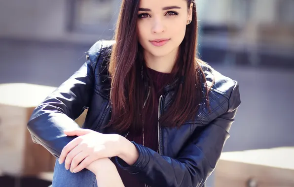 Look, girl, smile, jacket