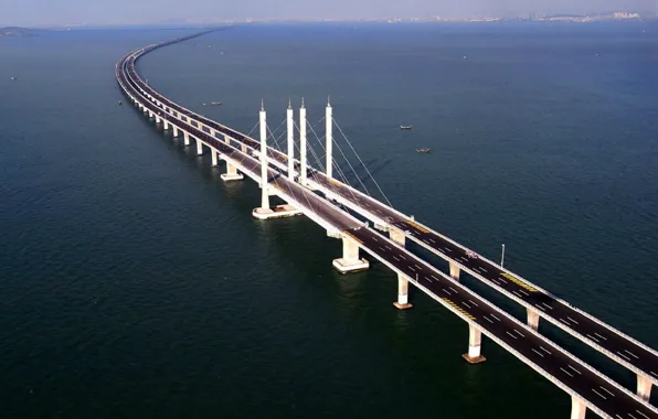 China, China, Bridge Qingdao Gaiwan, Tsindao, Qingdao Bay Bridge