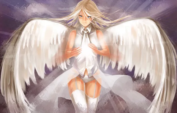 Picture girl, wings, angel