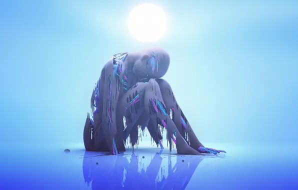 The sun, Neon, Light, Style, Fantasy, Sun, Style, Color