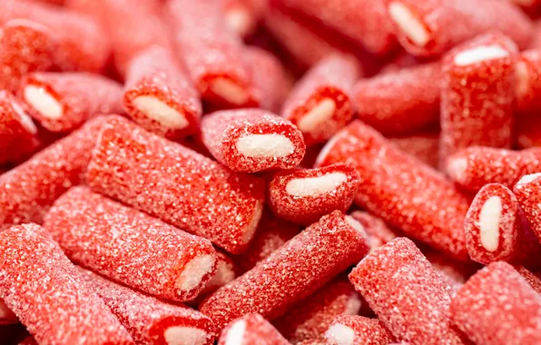 Sticks, candy, red, sugar, a lot, mermaids, marmalade