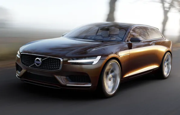 Road, auto, speed, mark, CONCEPT, VOLVO, ESTATE