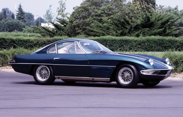 Picture road, lights, classic, the bushes, Lamborghini 350 Gtv \'1963