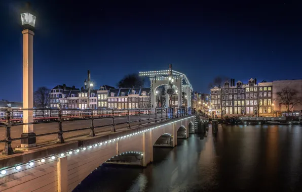 Holland, Amsterdam, North Holland, Centrum, Skinny Bridge