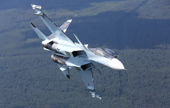 Picture flight, fighter, Russian, multipurpose, double, Su-30CM