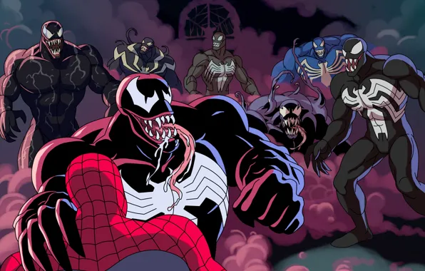 Picture spider-man, venom, MARVEL, venom, venom verse