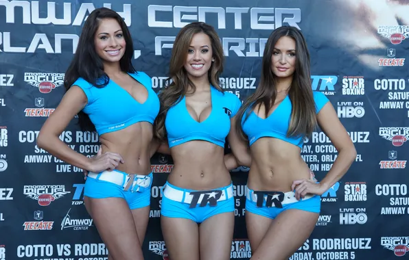 Sexy, boobs, look, uniform, top rank ring girls