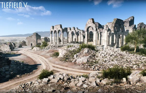 Stones, road, the ruins, ruins, Bttlefield V
