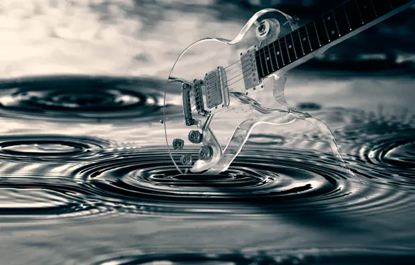 Picture water, transparency, guitar