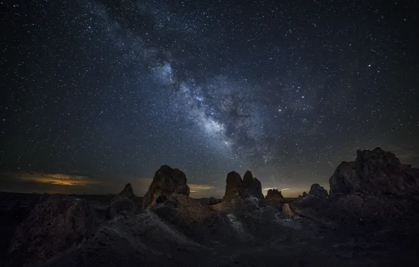 Picture space, stars, stone, The Milky Way, mystery