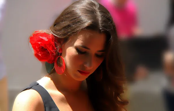 Girl, background, portrait