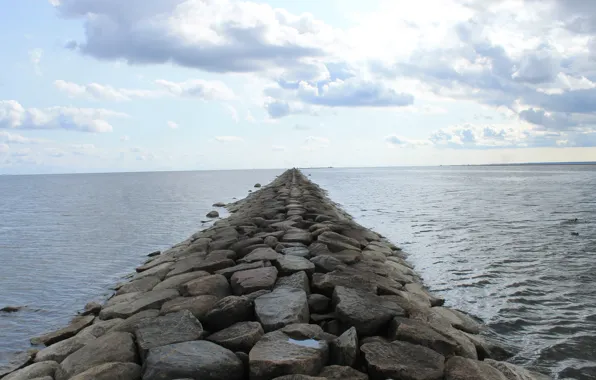 Sea, the sky, port, August, duck, mound, Estonia, the Baltic sea