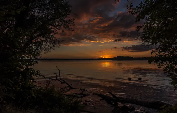 Sunset, The sky, The evening