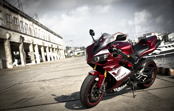 Picture Red, Yamaha, YZF-R1, Motocycle
