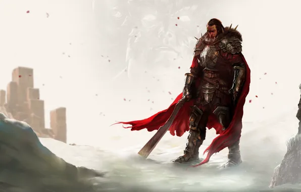 Picture lights, the game, armor, the demon, warrior, Bound by Flame