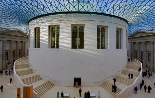 England, London, British Museum, reading room, Great Court