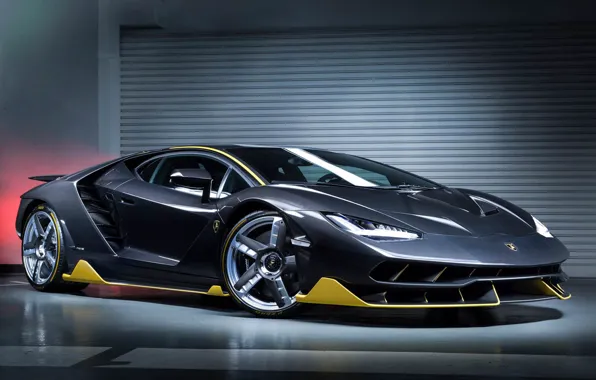 Lamborghini, Carbon Fiber, Centennial, Black and Yellow