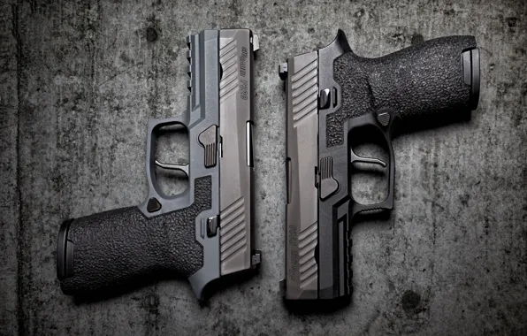 Picture gun, background, pair, Sig Sauer P320 Compact