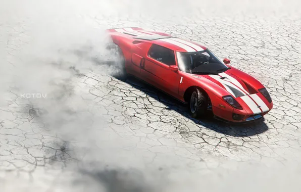 Ford, Red, Auto, The game, Machine, Ford GT, Supercar, Game