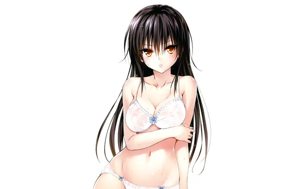 Picture girl, sexy, lingerie, bra, cleavage, panties, long hair, boobs