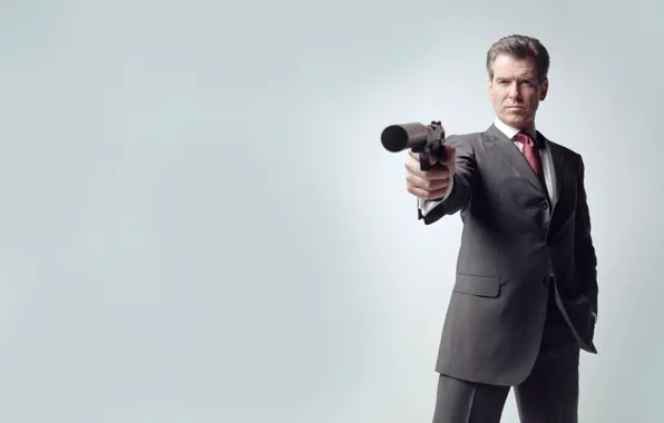 Picture gun, 007, james bond, Pierce Brosnan, Pierce Brosnan, James bond