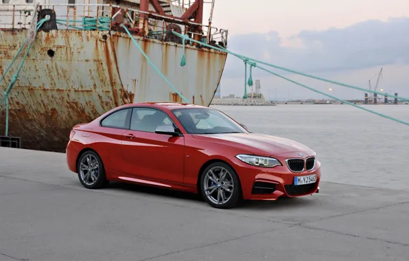 BMW, red, ship, Cut, M235i