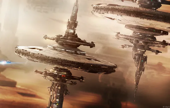 Picture Civilization 3000 AD, space station, space, flight