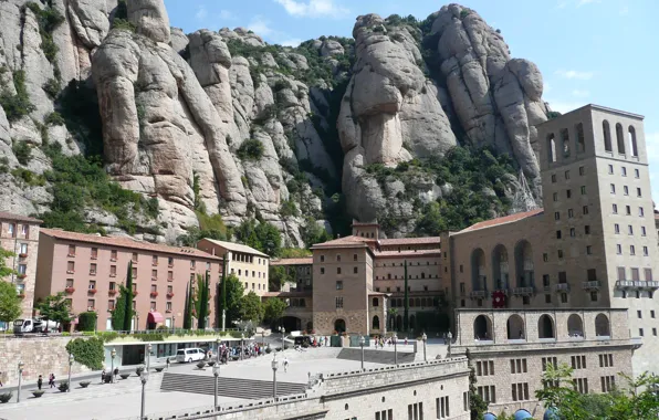 Mountains, nature, the monastery, buildings