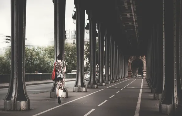 Girl, France, Paris, Inception Bridge