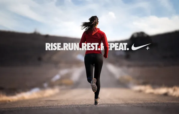 Picture nike, run, running, running girl, nike+