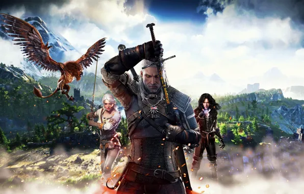 Picture The Witcher, Geralt, CD Projekt RED, The Witcher 3: Wild Hunt, Geralt, The Witcher 3: …