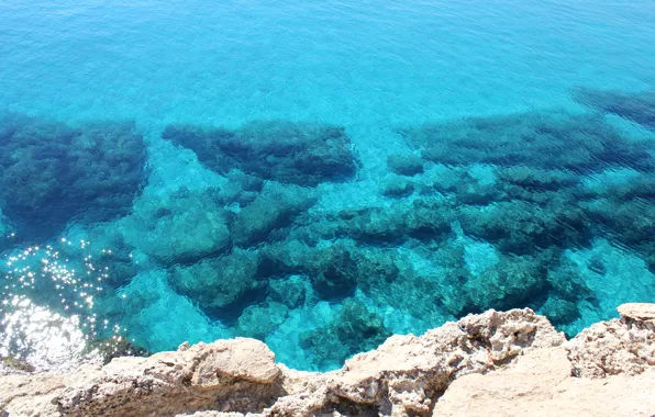 Sea, water, beach, turquoise, Lazur, turquoise, Cyprus, Cyprus
