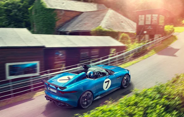 Machine, Concept, blue, Jaguar, the concept, in motion, Project 7