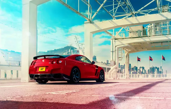 Picture Japan, Nissan, Red, GT-R, Car, Sky, R35, Sport
