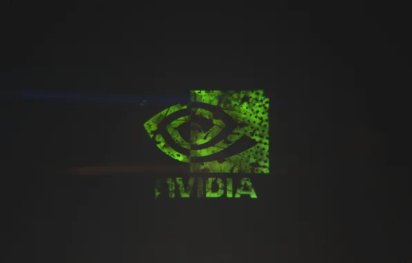 Green, green, black, logo, nvidia gtx