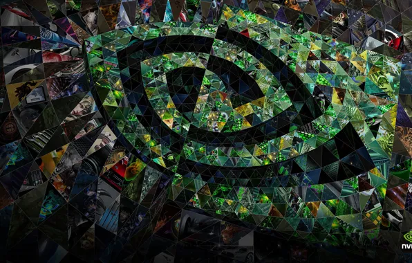 Picture abstraction, pattern, nvidia, logo