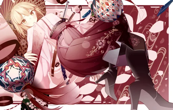 Girl, art, the saber, Sakura Know, Fate / Grand Order, The destiny of a great …