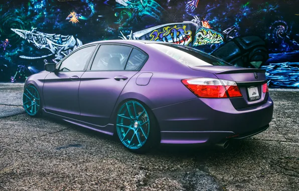 Honda, wheels, Honda, Accord, Tuning, purple, rearside, Chord