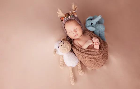 Pose, toys, child, sleep, baby, sleeping, man, outfit