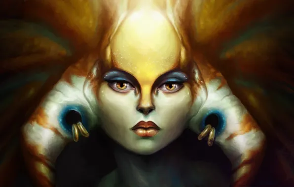 Girl, face, art, dota 2, Naga, Siren, RoseberriesART