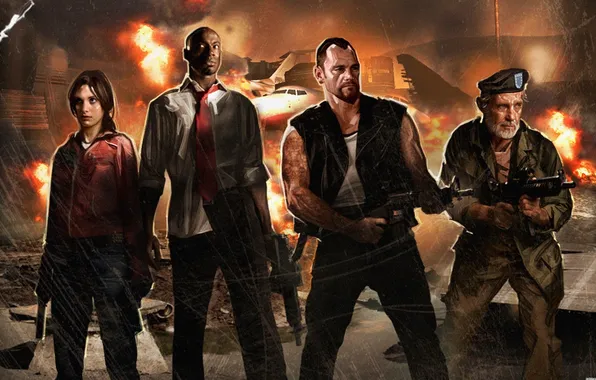 Left 4 dead, Louis, Francis, l4d, Zoe, beat, dead air