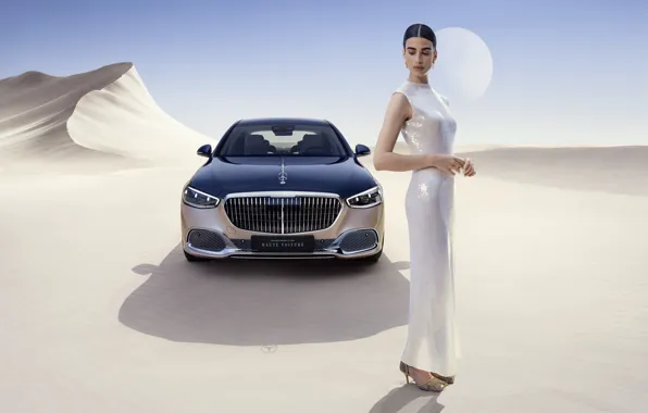 Picture Girl, Maybach, Mercedes, Maybach, Front, Mercedes-Maybach, 2022, Mercedes-Benz AG