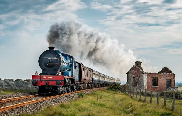 Picture smoke, rails, the engine, Ireland